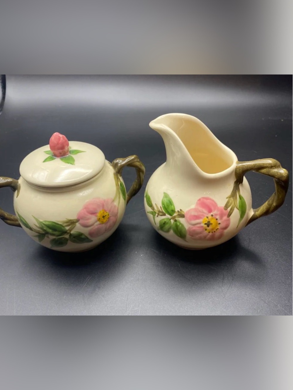 Franciscan Desert rose pattern- Floral Cream Pitcher and sugar bowl set